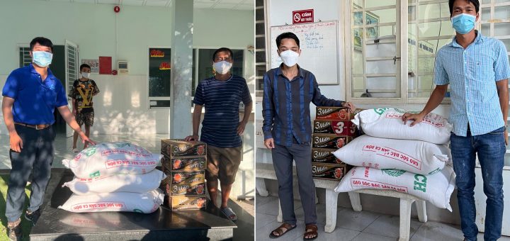 Hỗ trợ gạo và mì gói đến TTBTXH An Giang và Viện dưỡng lão Long Xuyên